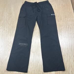 Originals Brooklyn Cloth Cargo Pants Mens Large Black Drawstring GC Scrub Pants